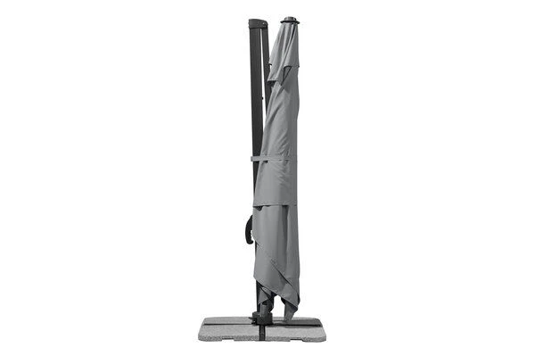 Schneider® SCHNEIDER Exklusivmodell Rhodos Grande Ampelschirm, Silbergrau, 300x400 Cm, Rechteckig – Bild 6