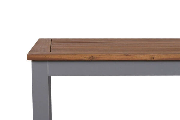 VILLANA Esstischgarnitur, Silber/schwarz, Alu / FSC-Akazienholz, Gartentisch 150 X 90 Cm, 6 Multipositionssessel – Bild 7