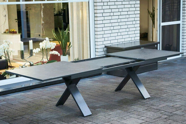 HARTMAN Sondermodell Xanadu/Da Vinci Sitzgruppe, Xerix/anthrazit, Alu/Glaskeramik, 6 Multipos, 220/280x100cm – Bild 7