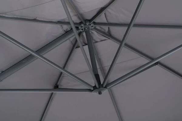 OUTFLEXX Ampelschirm, Anthrazit, Pulverbesch. Aluminium, 400x300cm, Inkl. Plattenständer – Bild 8