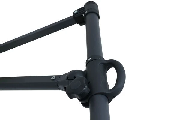 OUTFLEXX Ampelschirm, Anthrazit/creme, Pulverbesch. Aluminium, 250x250cm, Inkl. PlattenstĂ€nder â Bild 8