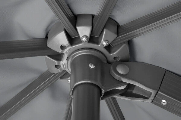 Schneider® SCHNEIDER Exklusivmodell Rhodos Grande Ampelschirm, Silbergrau, 300x400 Cm, Rechteckig – Bild 8