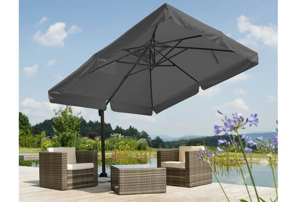 Schneider® SCHNEIDER Rhodos Ampelschirm, Anthrazit, Quadratisch, 300 X 300 Cm – Bild 8