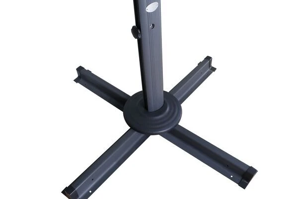 OUTFLEXX Ampelschirm, Anthrazit, Pulverbesch. Aluminium, 400x300cm, Inkl. Plattenständer – Bild 9