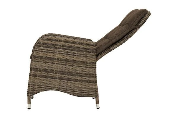 Ploß Rabida Dining Sessel, Champagner-meliert, Polyrattan, Verstellbar, Mit Fußhocker – Bild 9