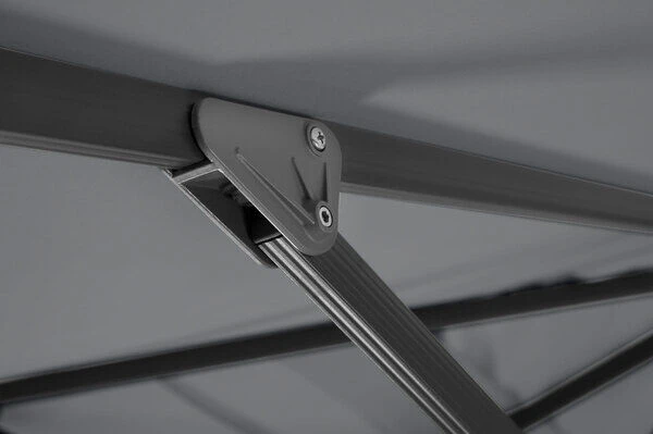 Schneider® SCHNEIDER Exklusivmodell Rhodos Grande Ampelschirm, Silbergrau, 300x400 Cm, Rechteckig – Bild 9